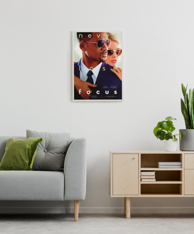 Focus Wooden Framed Poster
