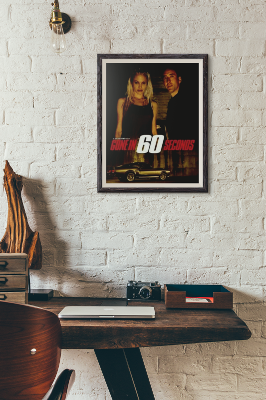 Gone In 60 Seconds Wooden Framed Poster
