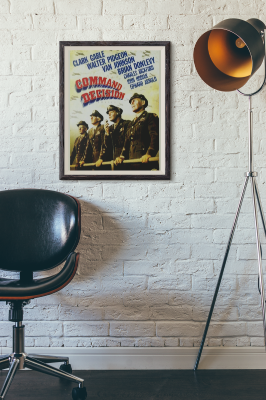 Command Decision Wooden Framed Poster